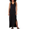Amazon Essentials Abito Lungo Maxi da Donna con Scollo a V e Spacco Laterale in Jersey