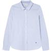 SPRINGFIELD Camicia Oxford in Cotone ed Elastan. Logo Ricamato Semi-Aderente per Donna, Blu Affumicato, 38
