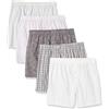 Amazon Essentials Boxer in Cotone Intrecciato (Disponibili nelle Taglie Big & Tall) Uomo, Pacco da 5, Arrow Geo/Bianco/Bianco Brillante/Motivo Scozzese/Verde Oliva Motivo Floreale Piccolo, S