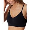 Schiesser Bustier da Donna con Spalline Sottili con Cuscinetti Rimovibili - Invisible Soft, Nero_179821, 44