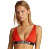 Calvin Klein Donna Top Bikini Bralette Imbottitura Estraibile, Rosso (Flaming Chili), L