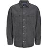 JACK & JONES Camicia in Jeans da Uomo Wide Fit, Denim Nero, S