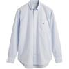 GANT Reg Poplin Gingham - Maglietta Classica da Uomo, Colore Blu Chiaro, Standard, Azzurro, M