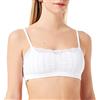 Calida Etude Toujours - Bustino da Donna in Cotone Supima di Alta qualità, con Cordoncino, Bianco, 40-42