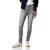 Cecil B378099 Jeans Slim Fit, Light Grey Stone Wash, 30W x 30L Donna