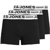 JACK & JONES Sense Trunks 3-pack Boxer, Nero (Black), Small (Pacco da 3) Uomo
