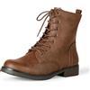Amazon Essentials Anfibi da donna, con lacci, color cognac, 36