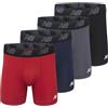 New Balance, Boxer da Uomo Standard da 12,7 cm No Fly (Confezione da 4), pigmentato/Rosso Team/Piombo/Nero, 5XL
