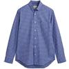 GANT Reg Poplin Gingham - Maglietta Classica da Uomo, Colore Blu College, Standard, College Blue., XXL