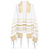 3 ARCHES USA Tal-m-BS Scialle di Preghiera messianica Bianco Oro Unisex-Adulto