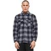 Brandit Jeff Fleece Shirt Long Sleeve, Color: Black/Grey, Size: L