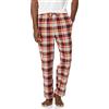 Amazon Essentials Pantaloni del Pigiama da Uomo in Flanella (Disponibili nelle Taglie Big & Tall), Bordeaux Arancione Bianco a Quadri, XXL