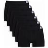 Lower East Boxer rétro, Uomo, Nero (nero, senza righe, confezione da 6), XL