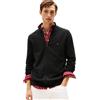 Tommy Hilfiger Maglione da Uomo Lightweight Full Zip Up, Nero, XXL