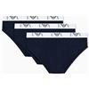 Emporio Armani Man's Bold Monogram - Confezione da 3 Slip da Uomo, Blu, XXL, Armani Blue/Armani Blu/Armani Blue, XXL