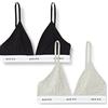 Nur Die Reggiseno Morbido, Confezione da 2 Pezzi Intimo, Grigio Melange/Nero, 40-42 Donna