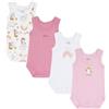 Chicco Bimbo 0-24 Set di 4 Body a Maniche Corte
