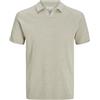 JACK & JONES Jjhill Knit Split Neck, Farina d'avena, M