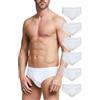 POMPEA 6 Pezzi Slip Uomo in Cotone, Mutande in Tessuto Jersey con Cinturino Elastico in Vita