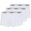 BOSS Trunk 3P Power Boxer Ai Pantaloncini, White 100, S Uomo
