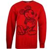 Disney Felpa da Donna Mickey Mouse Sketch, Rossa, 12 UK