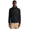 GANT Reg Shield Full Zip Sweat Felpa da Uomo, Nero, Standard, Nero, S
