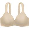 Dorina Reggiseno Donna Rachel - Reggiseno Demi Coppe Leggermente Imbottite, con Ferretto e Coppe Preformate, Spalline Regolabili e Morbido Tessuto Micro per Comfort Quotidiano, Color Pelle