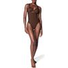Spanx Donna Seamless Power High-Waisted Thong Shapewear Briefs, Chestnut Brown, M