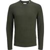 JACK & JONES Jjeemil Knit Cable Crew Neck Noos, Borsone, S Uomo