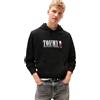 Tommy Jeans Uomo Felpa Graphic con Cappuccio, Nero (Black), XXL