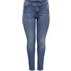 Only Carmakoma Pantaloni da Donna Denim Blu Medio. 52W x 32L