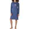 Schiesser Nachthemd Langarm-Horse World Maglia Lunga da Notte, Blu Jeans 181825, 116 Bambine e Ragazze