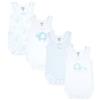 Chicco Bimbo 0-24 Set di 4 Body a Maniche Corte Senza Maniche in 100% Cotone con Comoda Apertura NOS_2