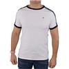 Tommy Hilfiger Uomo T-Shirt Maniche Corte Scollo Rotondo, Bianco (White), XL