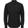 ONLY & SONS Maglietta da Uomo ONSPOPLIN BTN Down LS Exp RE, Nero, XXL, Nero, XXL