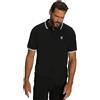 JP 1880 Polo da Uomo, in piqué, a Mezza bara, Fino a 8 XL, Nero, 7XL