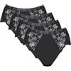 Sloggi Chic Midi 4p, Slip Donna, Nero (Black), 46