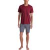 Calida Relax Imprint - Pigiama Corto da Uomo, in 100% Cotone, Facile da Pulire, Elastico e indeformabile, in Jersey Singolo, Rosso - Mars Red, 56