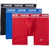 Nike all Day Micro Stretch Boxer Brief Underwear (3-Pack) Corti, Rosso Universitario/Rosso (Game Royal/N, S (Pacco da 3) Uomo