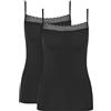 Triumph Feel of Modal Spaghetti Top 2P Black, Nero, M