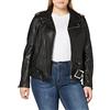 Schott NYC Donna Lcw1637 Giacca di Pelle Not Applicable, Nero, Large