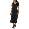 Amazon Essentials Abito a Maglietta Medio a Maniche Corte con Cintura Donna, Nero, S