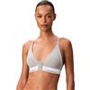 Calvin Klein Donna Bralette Lightly Lined Triangle Scollo Profondo, Grigio (Grey Heather), S