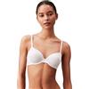 Calvin Klein Donna Reggiseno a Mezza Coppa Lightly Lined con Ferretto, Bianco (White), 0D