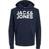 JACK & JONES Jjecorp Logo Sweat Hood Noos Felpe con cappuccio, Blu (Navy Blazerblau), L Uomo
