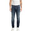 Replay Anbass Hyperflex Dust Jeans da Uomo, 007 Blu Scuro., 33W x 30L