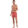 HOM Deauville-Pantaloncini da Bagno tavola, Stampa Ombrelloni Sfondo Rosso, M Uomo