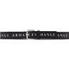 ARMANI EXCHANGE Cintura con stampa logo, cintura Uomo, Black/Off White, 30
