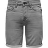 Only & Sons Pantaloncini da Uomo in Jeans, Grigio Denim., M