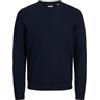 JJ REBEL JREBCALLUM Knit Crew Neck Noos, Blazer Blu Marine, X-Small